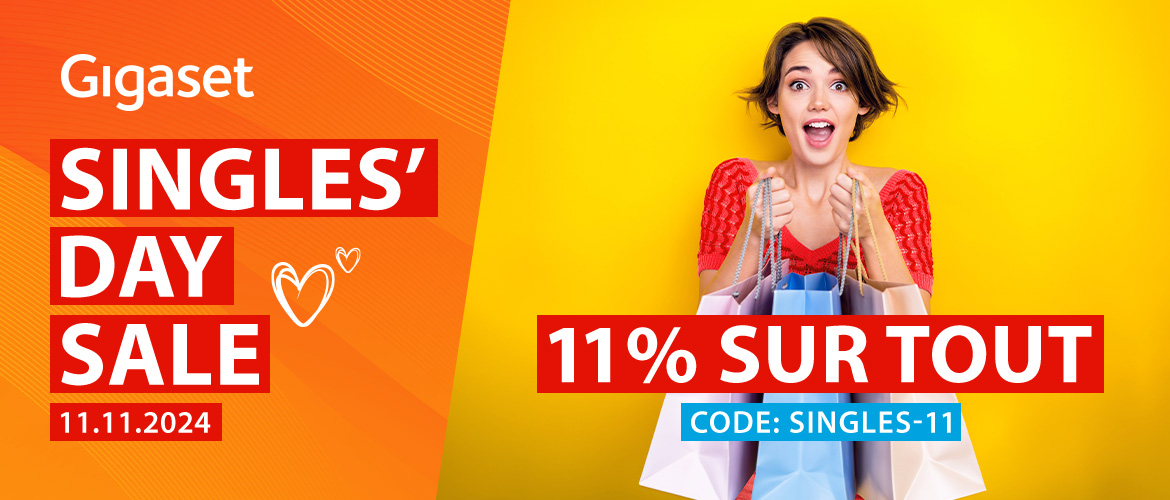 Gigaset Singles' Day Sale : 11% sur tout !