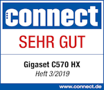 connect Testsiegel SEHR GUT für Gigaset C570HX