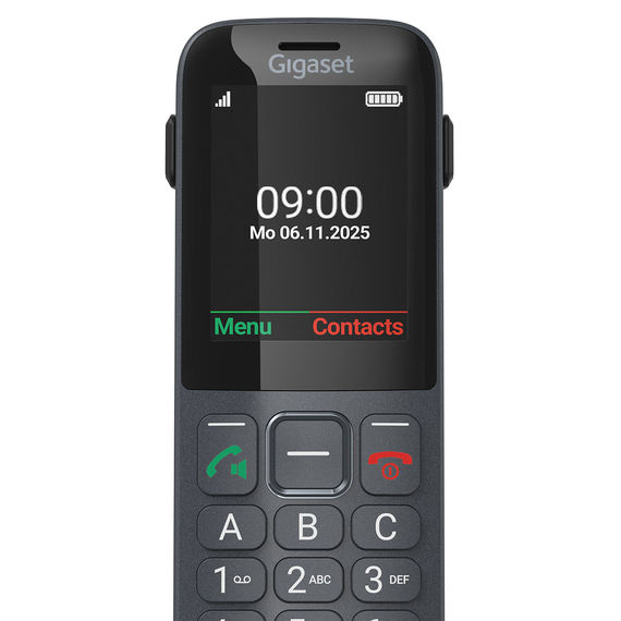 Groot kleuren¬display van de Gigaset COMFORT 600 SIM met menuweergave