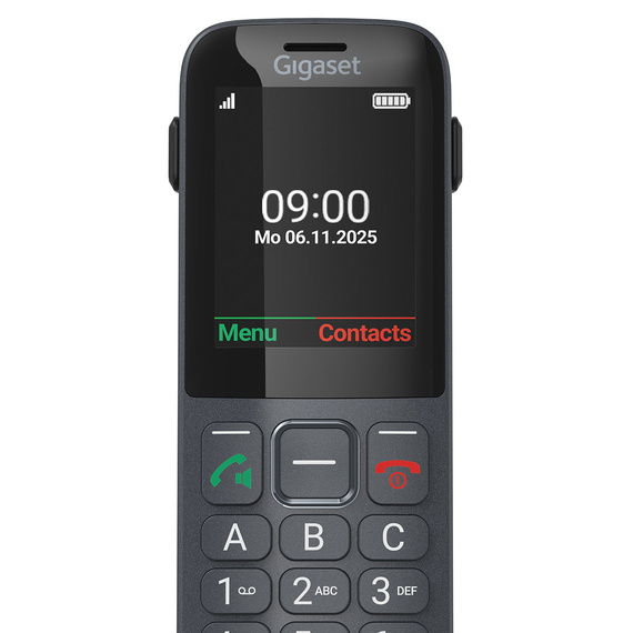 Groot kleuren¬display van de Gigaset COMFORT 600 SIM met menuweergave