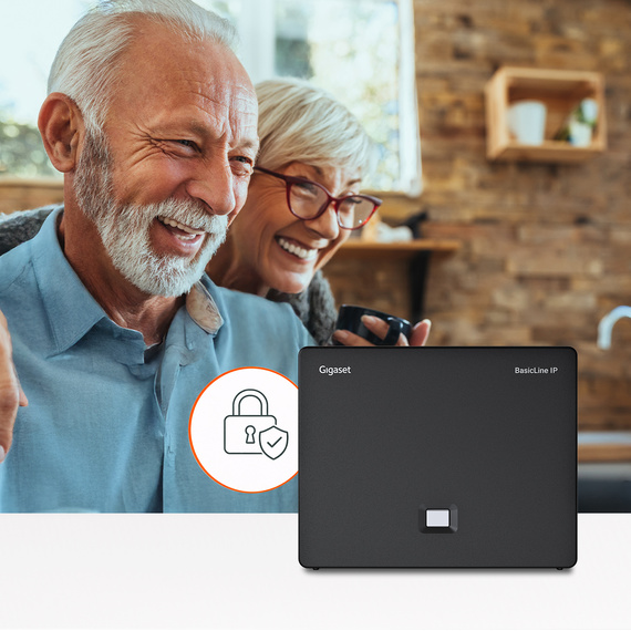 Stacja bazowa BasicLine IP z ikoną bezpieczeństwa