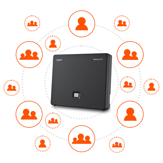 Stacja bazowa BasicLine IP dla kilku telefonów komórkowych DECT