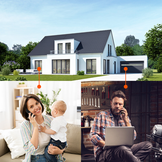 Evin her noktasında esnek kullanım için Gigaset BASIC 100 sabit hat telefonu