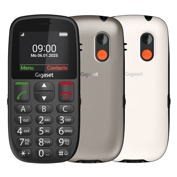 Gigaset GL395: Mobile phone with large keys and simple operation, ideal for seniors and people with disabilities. Easy-to-read colour display and intuitive operation