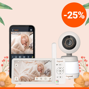 Gigaset babyfoon met camera en monitor, 25% korting