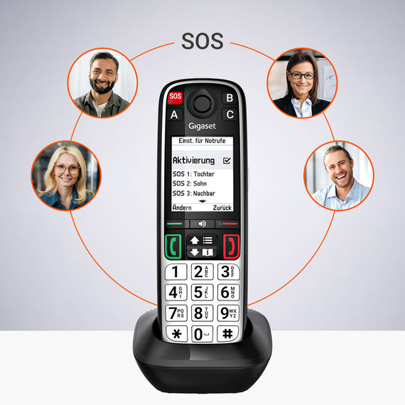 Gigaset EASY 500 Seniorentelefon mit SOS-Taste und Notrufkontakten