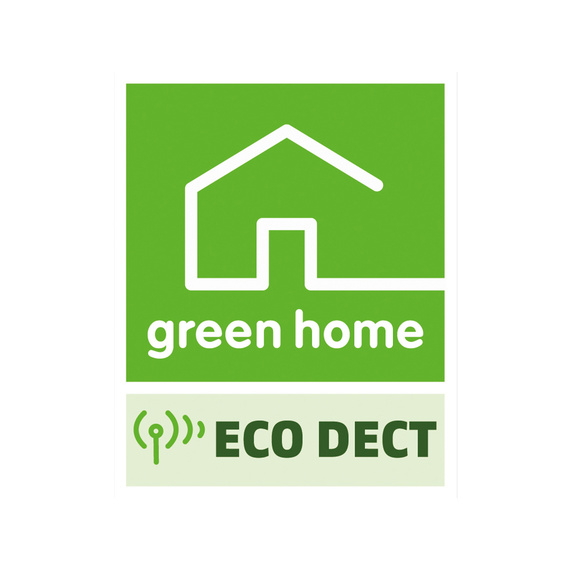 Logo ECO DECT pour des communications téléphoniques à faible rayonnement et à faible consommation d'énergie