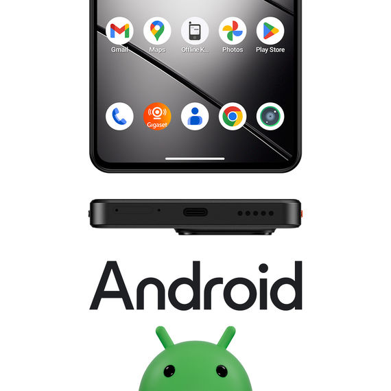 Gigaset GS6 con app Android e porta USB-C in basso
