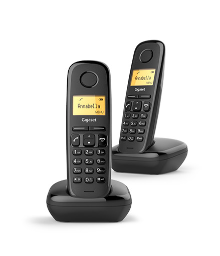 L36852-H2802-L101 - Gigaset A170 Duo - cordless phone with caller ID +  additional handset - Currys Business