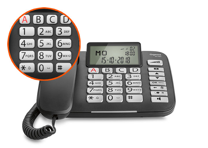 Gigaset DL580 Schwarz Festnetz Festnetztelefone